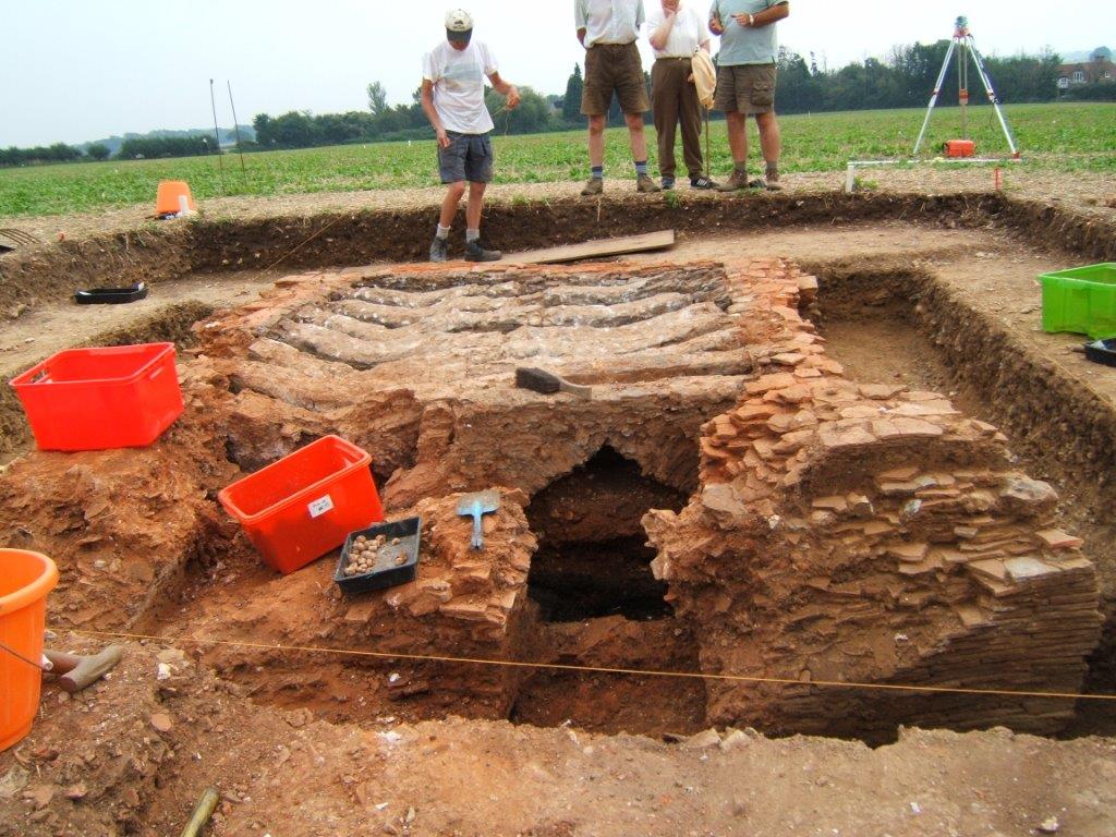 medieval tile kiln in Binsted